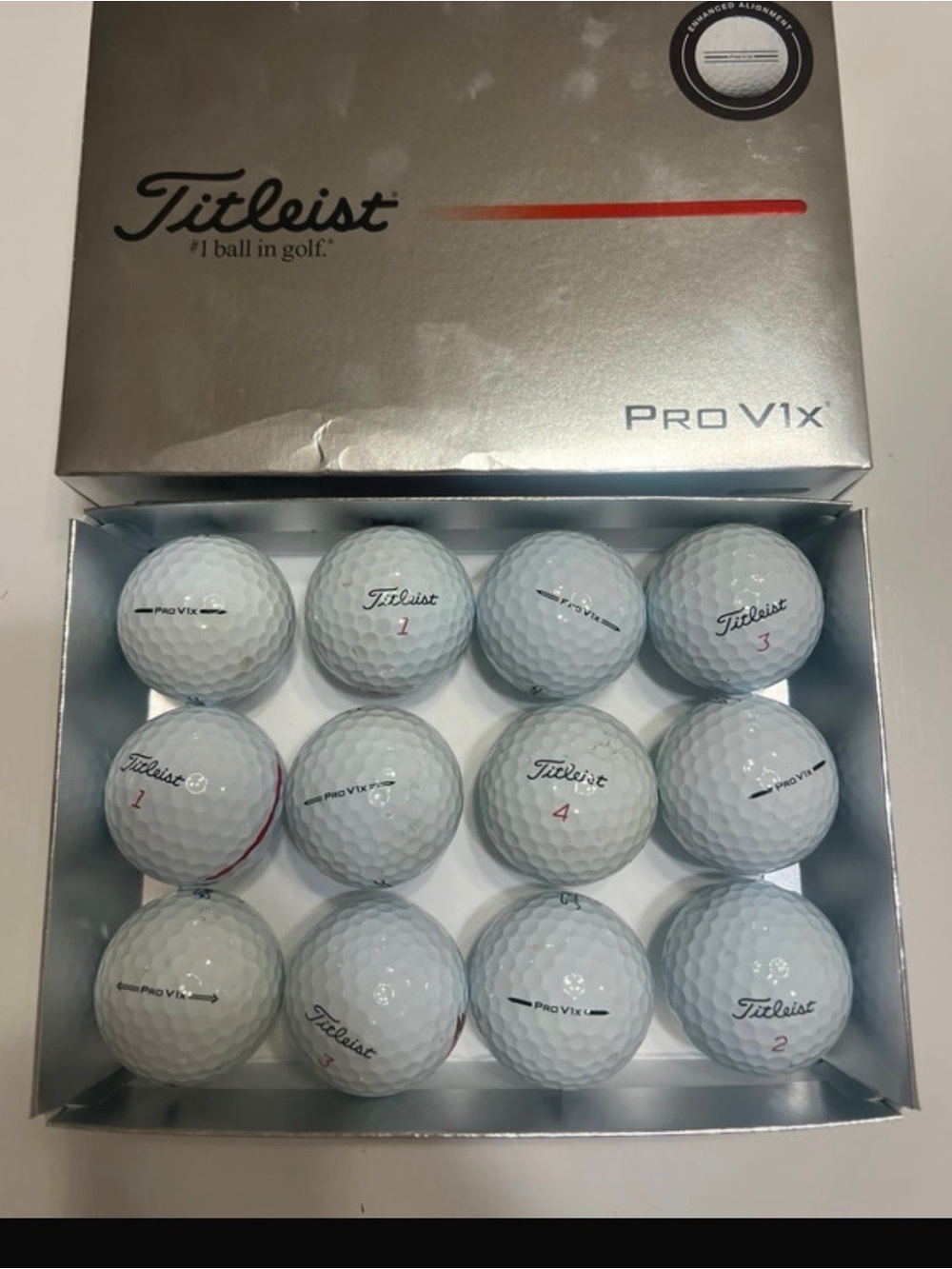 One Dozen Refurbished Titleist ProV1X